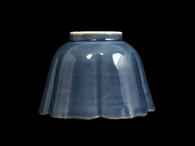 古伊万里　瑠璃　輪花向付　F477AS-DBo