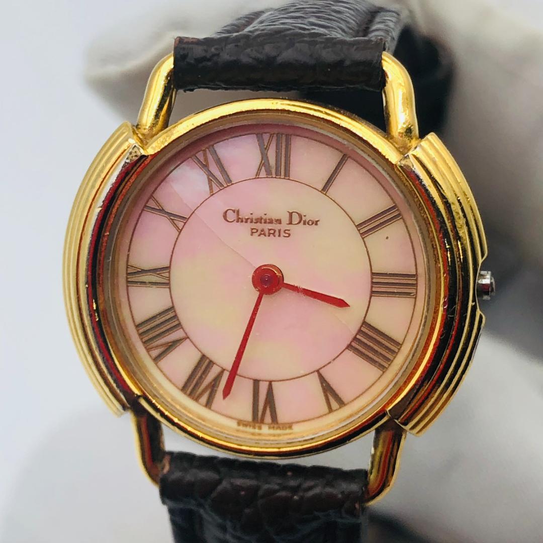 Christian Dior D58-121-2 ヴィンテージ シェル文字盤