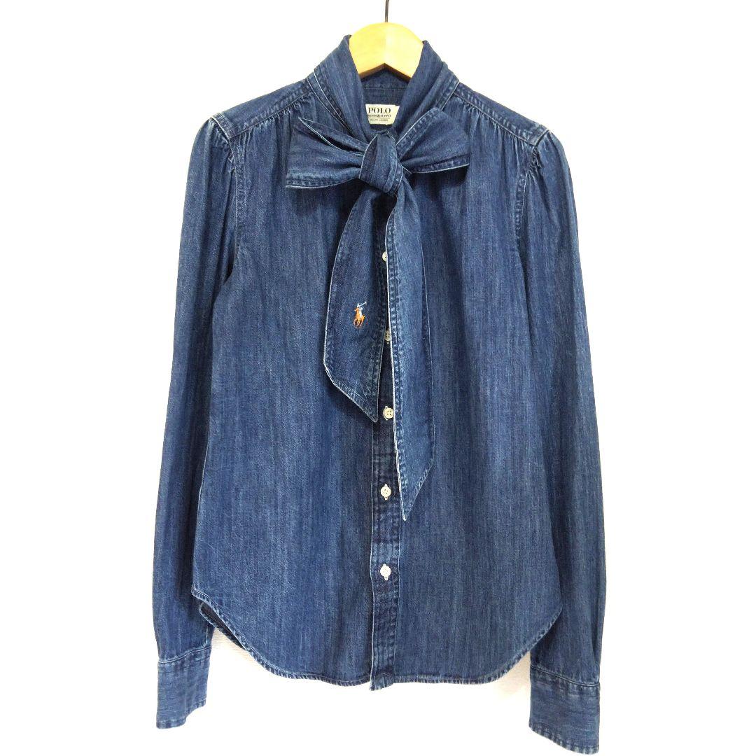 キ*ー様 現行QR ポロラルフローレン デニム＆サプライ ボウタイデニムシャツ
