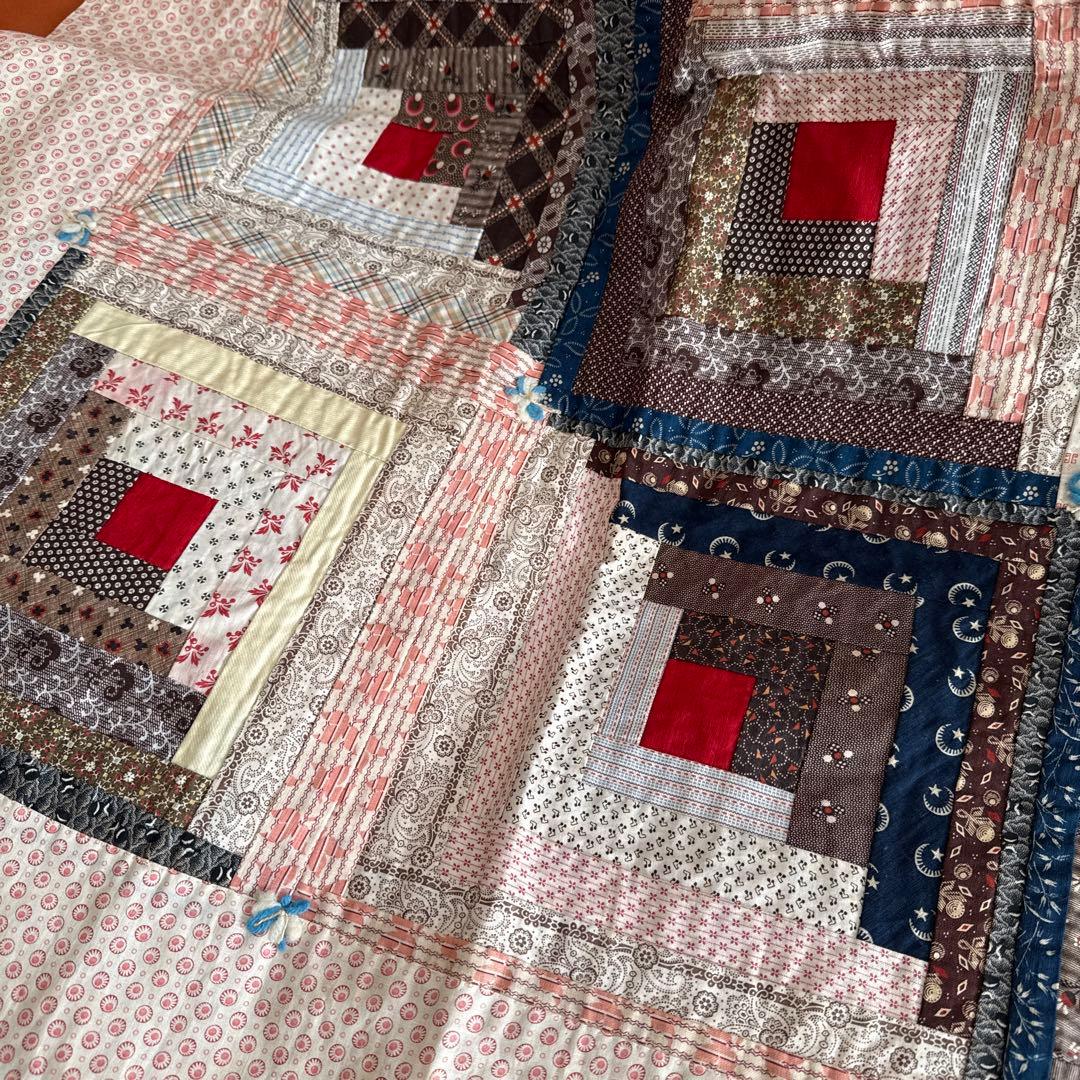 アンティークキルト ログキャビン ♢デッドストック♢