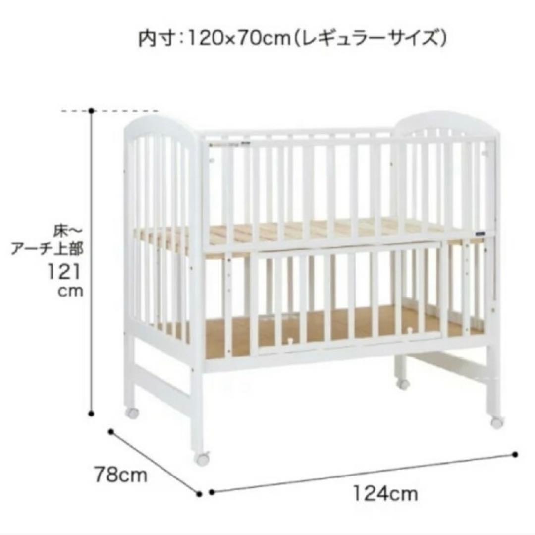 ※引取り限定　KATOJI ベビーベッド ハイタイプ（レギュラーサイズ）　＋布団