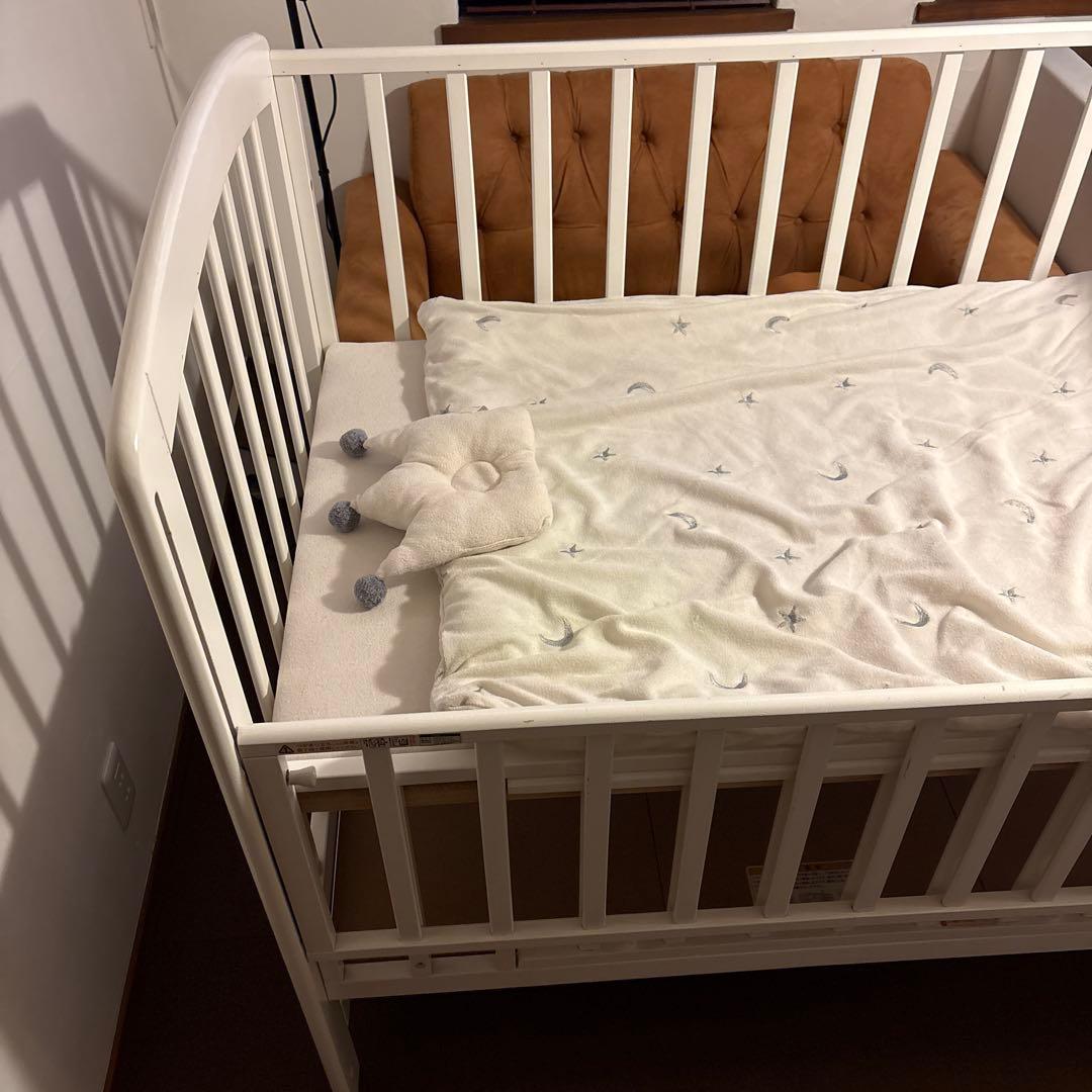 ※引取り限定　KATOJI ベビーベッド ハイタイプ（レギュラーサイズ）　＋布団