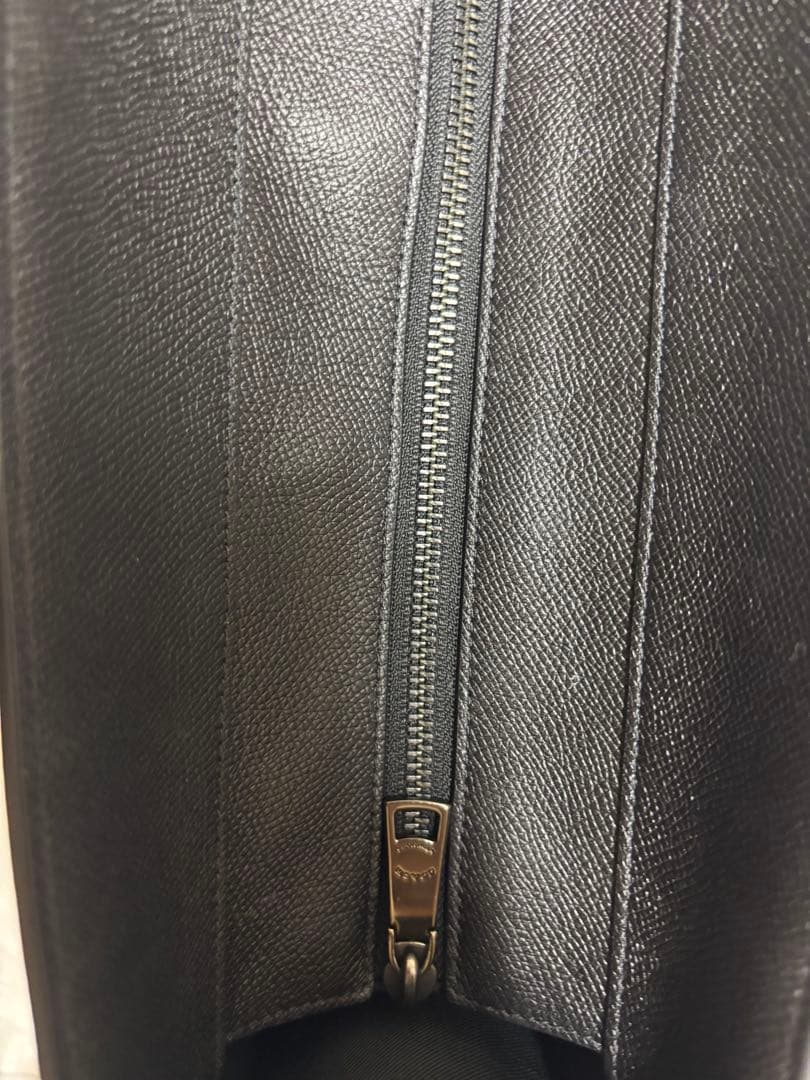 COACH Crossgrain Leather Tote 40 ブラック