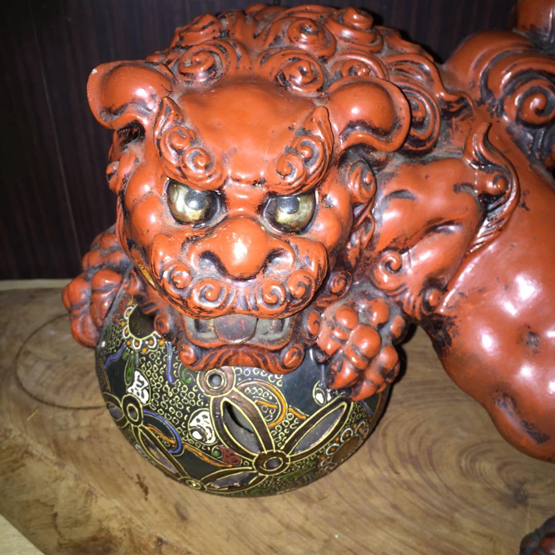 九谷 狛犬  焼き物