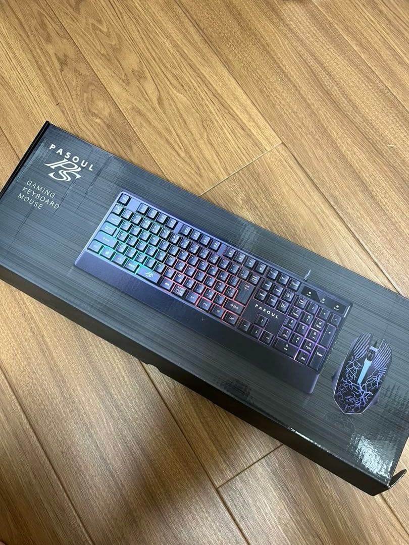 【未使用品】PASOULゲーミングキーボード＆マウス　Q7ヘッドセット付き