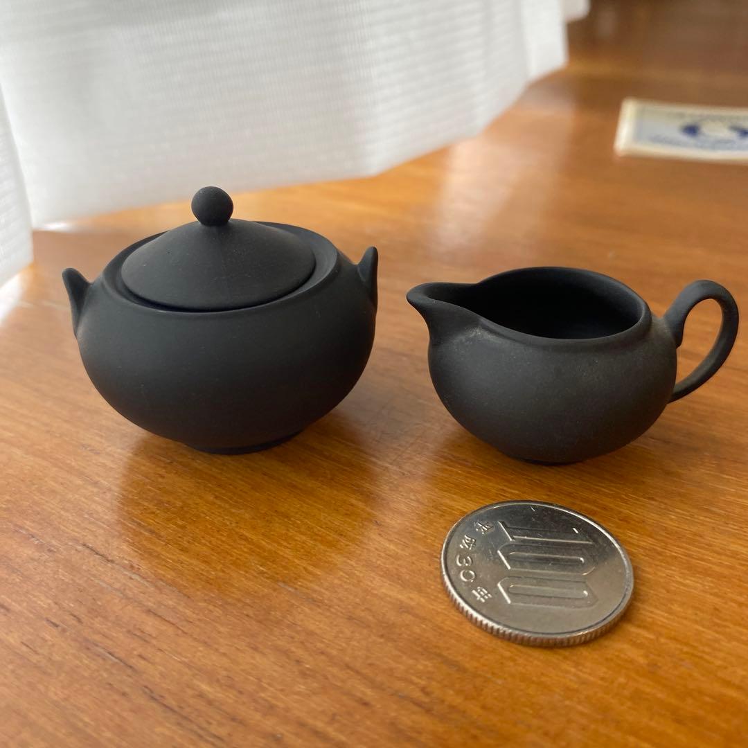 ウェッジウッド ブラックバサルト　ミニチュア　ティーセット　コーヒーセット