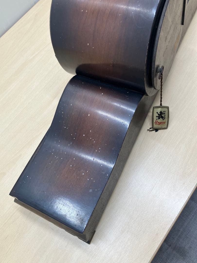 【中古品】木製ゼンマイ式置き時計