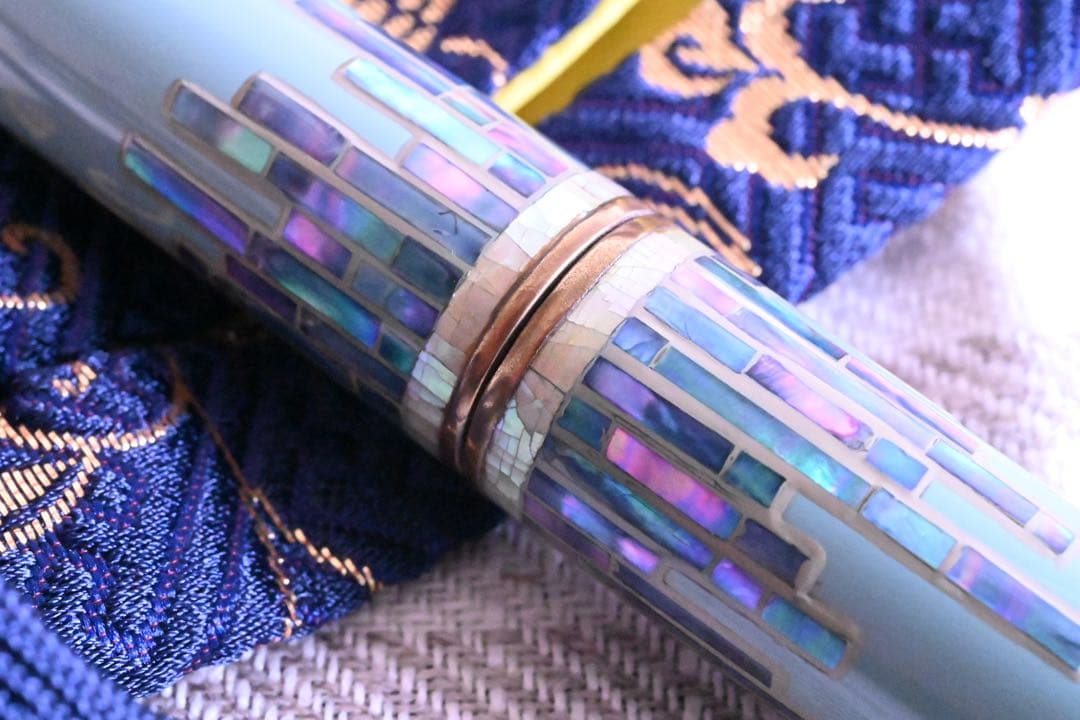 中屋万年筆、天色、螺鈿、蒔絵