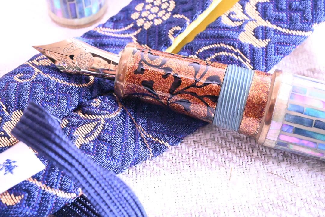 中屋万年筆、天色、螺鈿、蒔絵