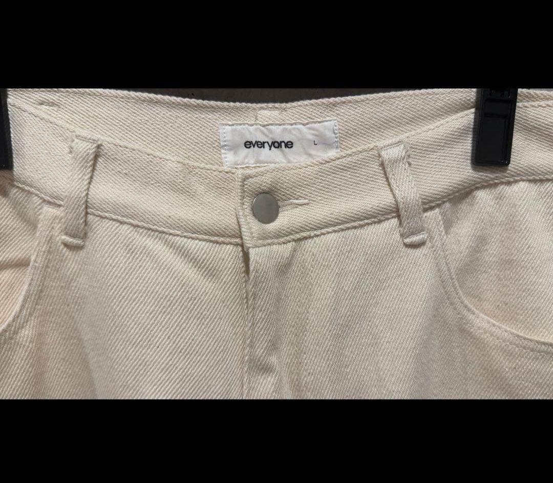 パンツ everyone soft denim pants ECRU