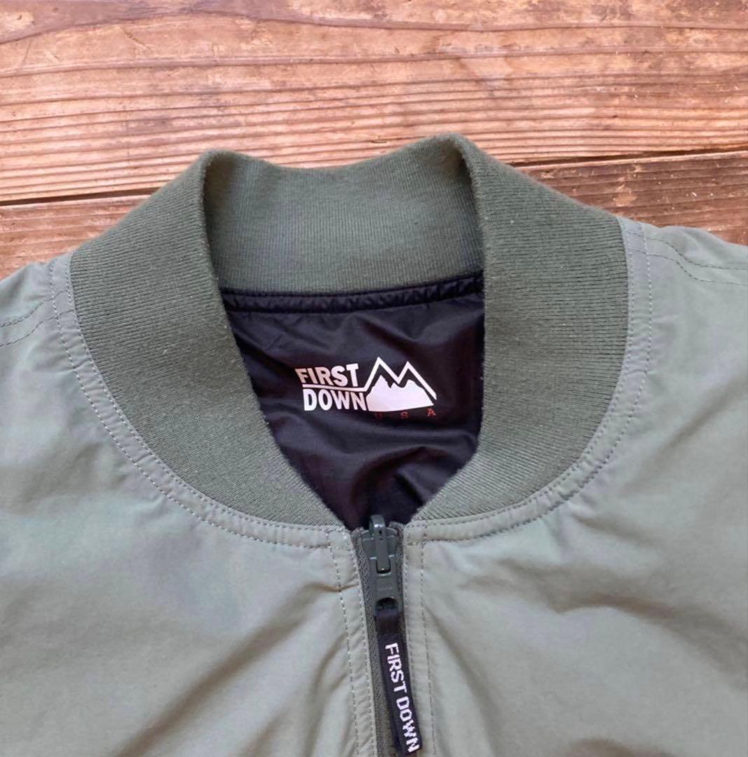 最終価格 FIRST DOWNダウンジャケット MA-1 Lサイズ リバーシブル