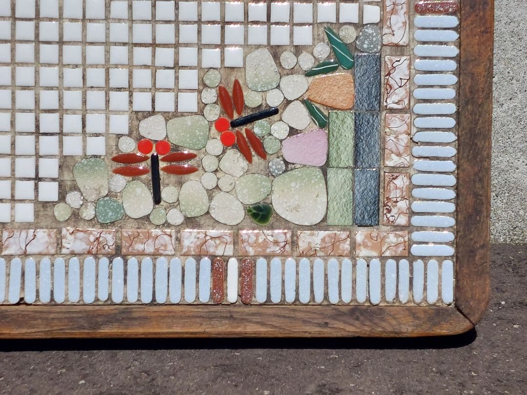 昭和レトロ ストーブ台 薪ストーブ タイル 木枠 古民家 アンティーク 大型