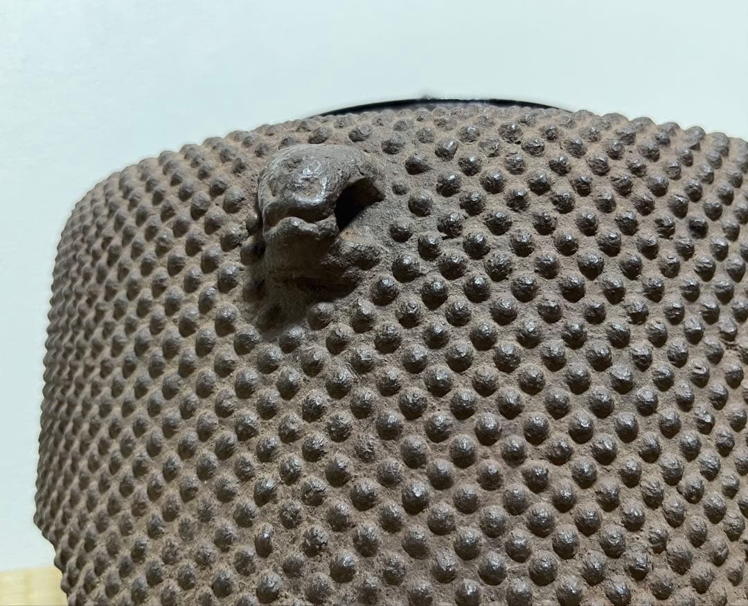 【江戸前期】霰円窓二福神尾垂釜　寛永年間京釜