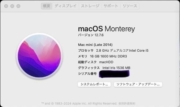 Macデスクトップ Mac mini Late2014 Core i5 16GM SSD500GB