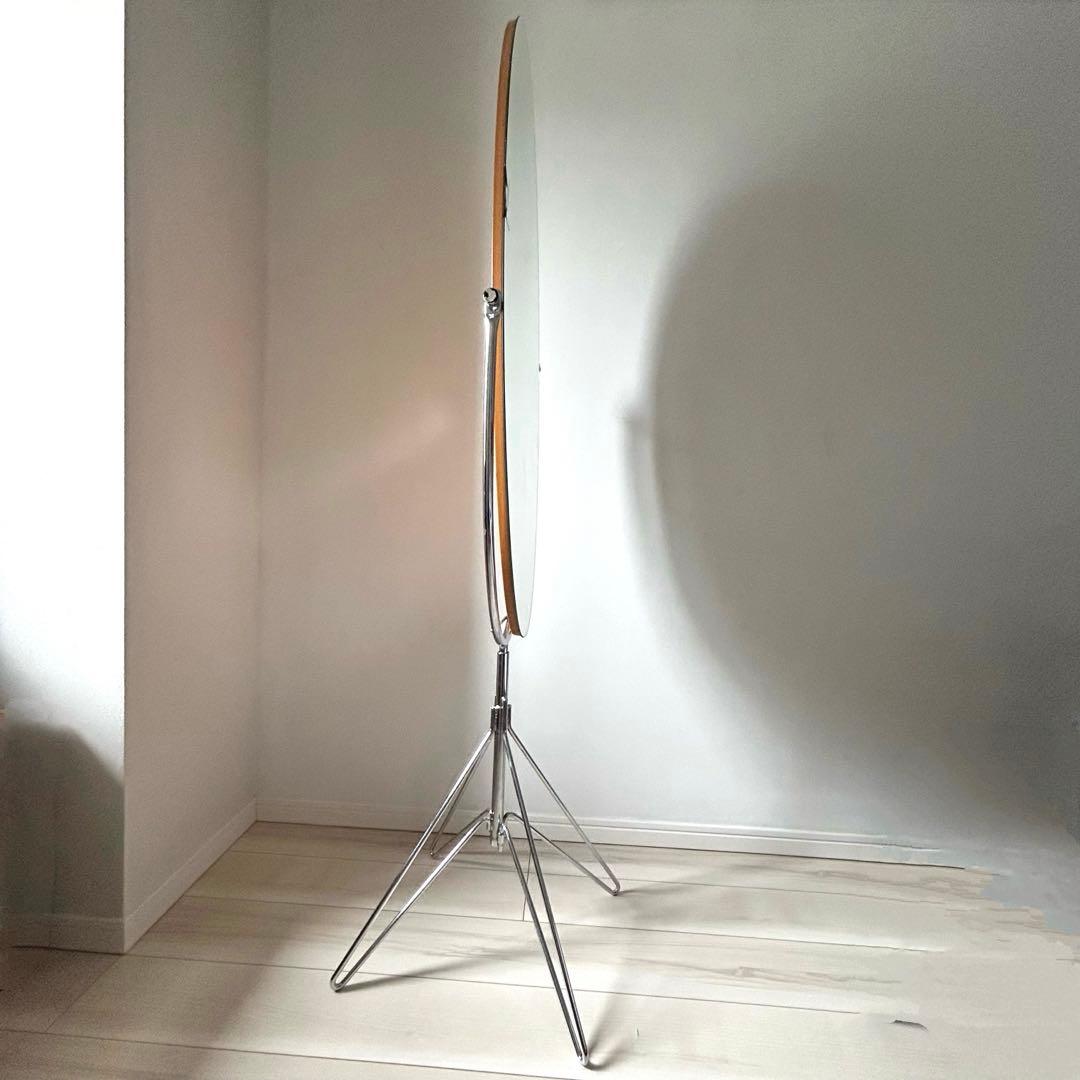 【80s】アスプルンド　アロー　スタンドミラー　全身鏡　オーバル　スペースエイジ