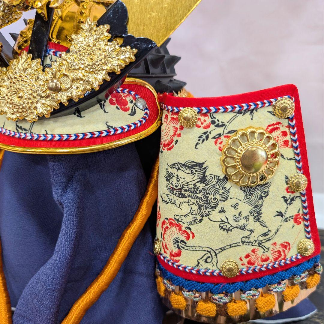 五月人形 兜飾り台付き 龍玉作 尾張 龍 獅子 ゴールド 金色 子どもの日4