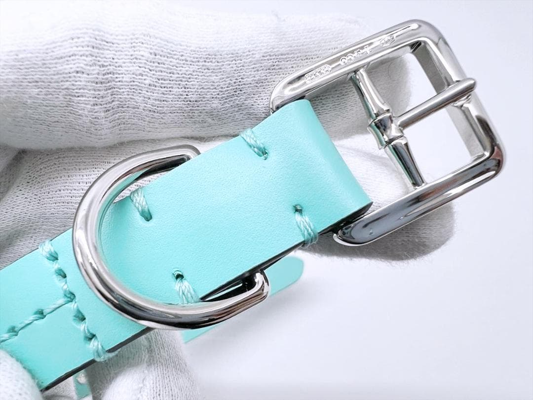 未使用保管　ティファニー　ティファニーブルー　ロゴ　ペットカラー　首輪　M