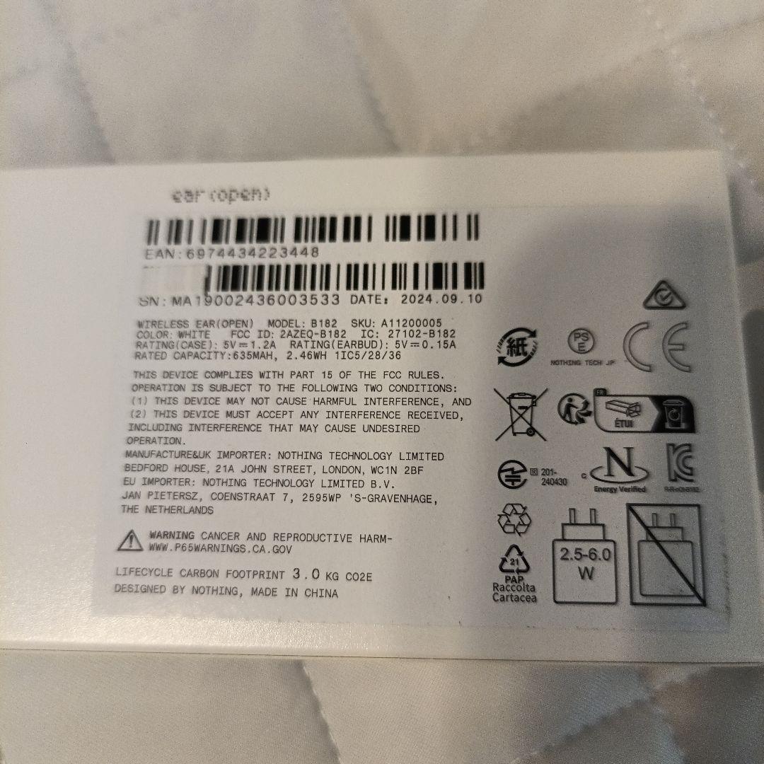 NOTHING Open イヤフォン オープン式