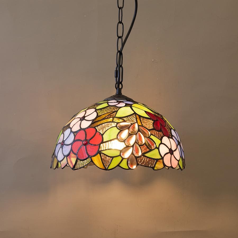 アンティーク調 ティファニー ペンダントライト 【LED電球】 ステンドグラス風