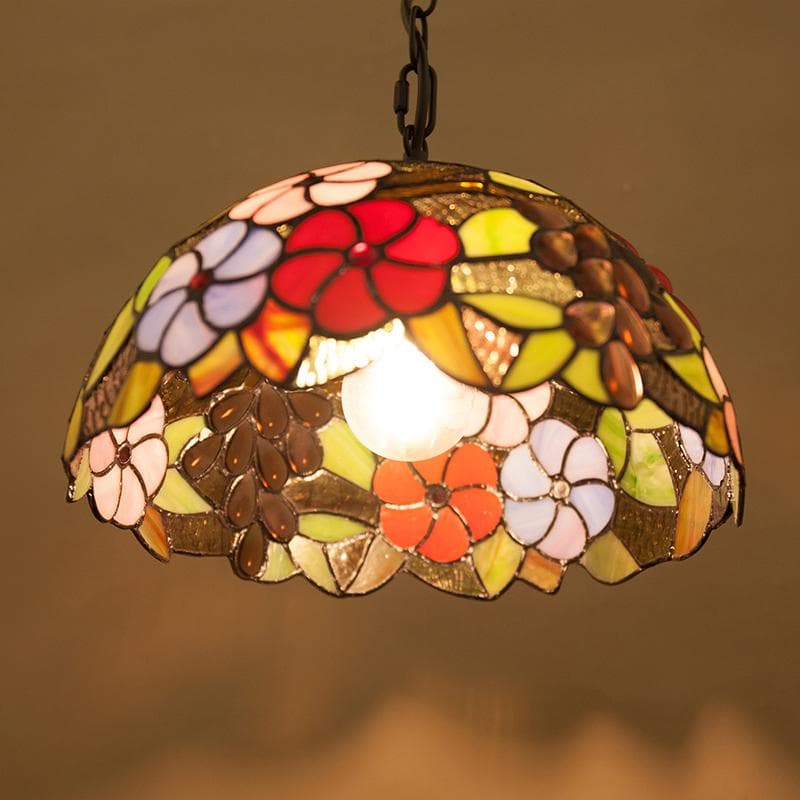 アンティーク調 ティファニー ペンダントライト 【LED電球】 ステンドグラス風
