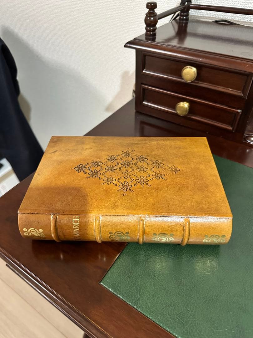 【高級アンティーク調】洋書風収納ボックス 本型ケース レザー調 小物入れ