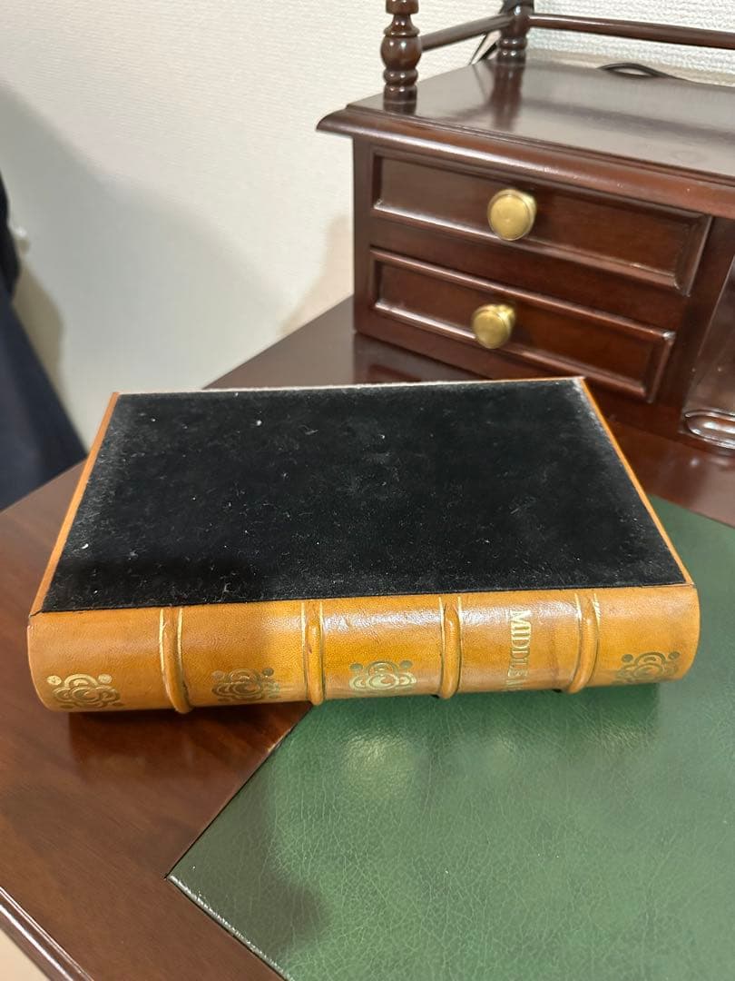 【高級アンティーク調】洋書風収納ボックス 本型ケース レザー調 小物入れ