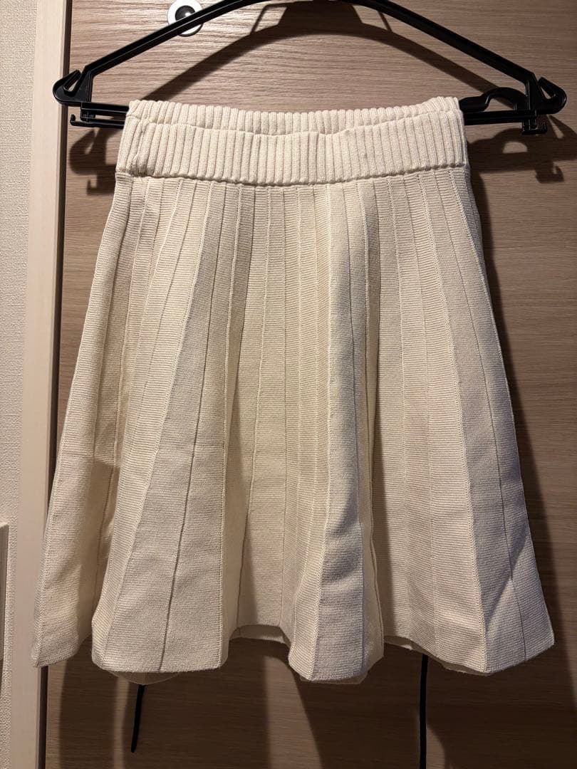 ウエストオープンストリングニットミニワンピース