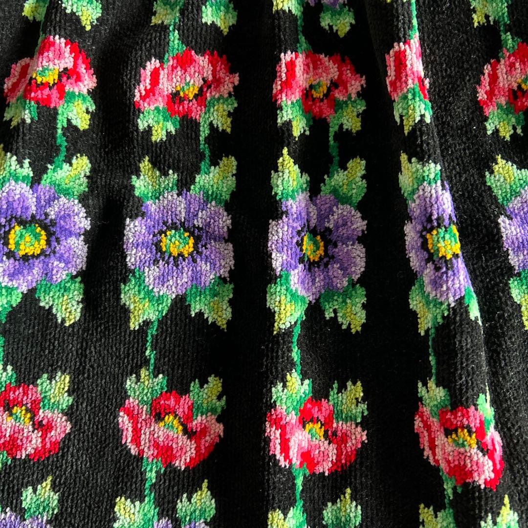 FEILER 花柄エプロン 黒