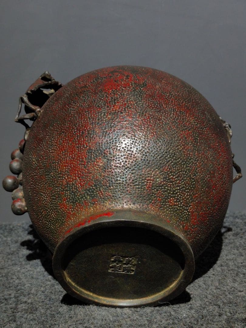 銅製　葡萄罐　花瓶　置物　コレクション