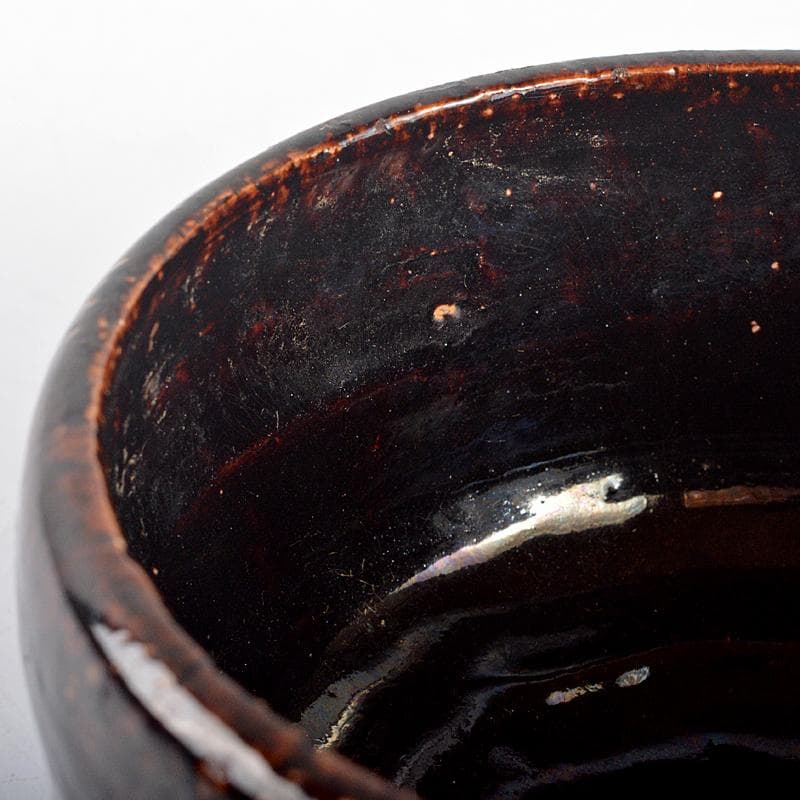 茶道具　楽吉左衛門　旦入作　黒楽茶碗　共箱　M　R5219