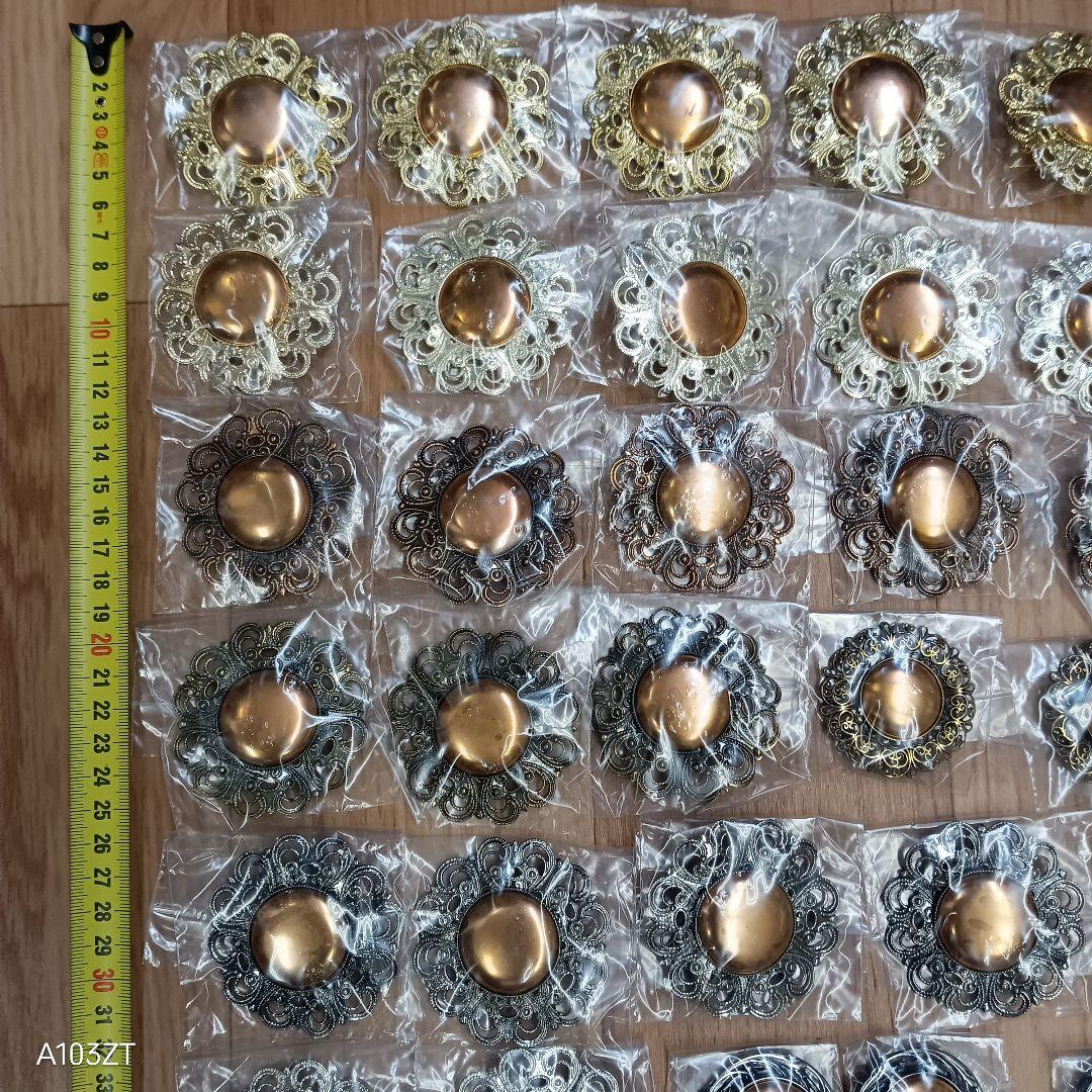 未使用 七宝焼 材料 ブローチ ペダントトップ 420個 まとめて