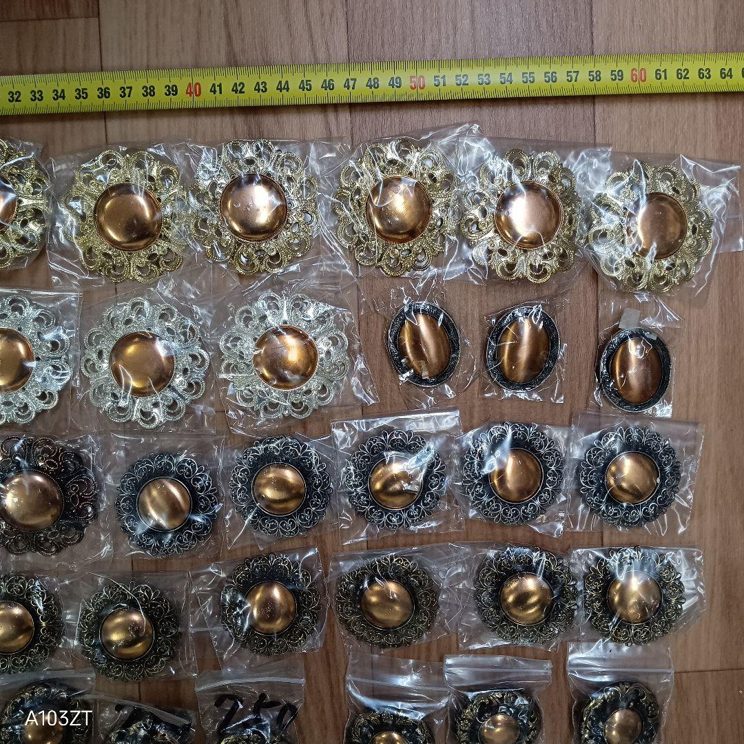 未使用 七宝焼 材料 ブローチ ペダントトップ 420個 まとめて