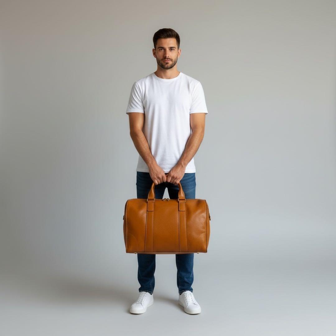 美品　ブルーノコンテイ　ボストンバッグ 本革　ドクターバッグ　昭和レトロ