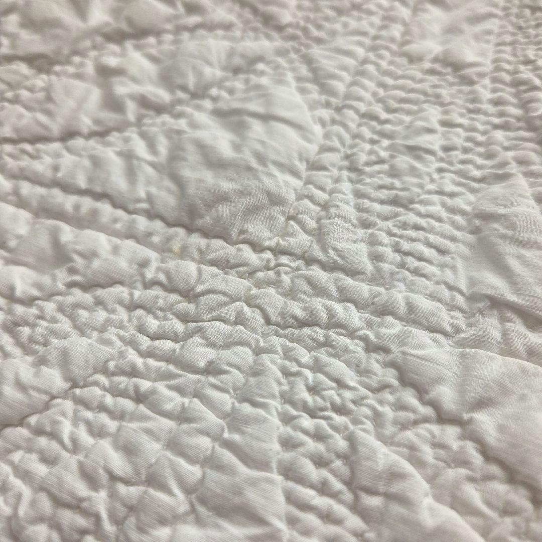 フランスアンティーク　クッションカバー　ホワイトキルト