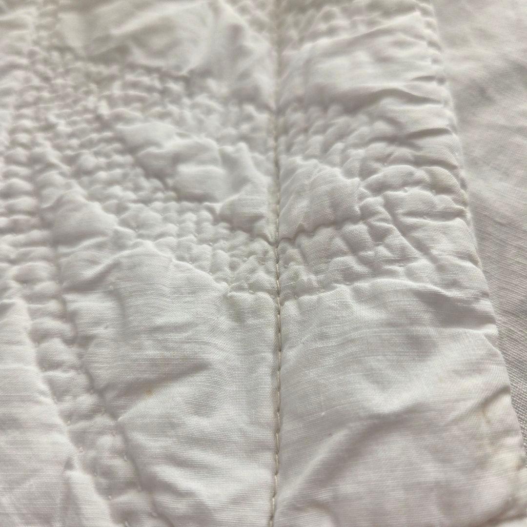 フランスアンティーク　クッションカバー　ホワイトキルト