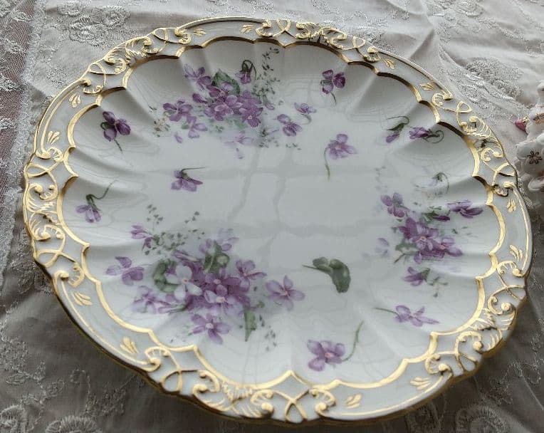 ハマースレイ ビクトリアンバイオレット 21cm デザートプレート