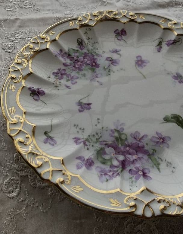 ハマースレイ ビクトリアンバイオレット 21cm デザートプレート