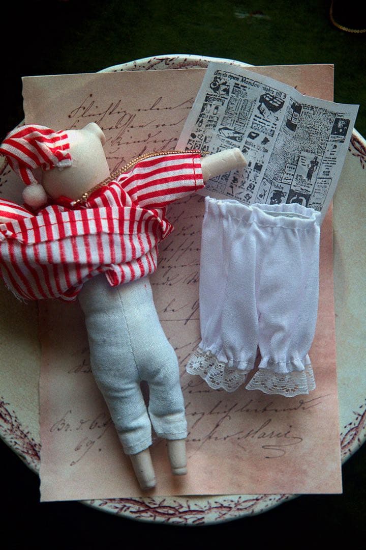 ヴィンテージ チャイナヘッドドール ぶた クリスマス オーナメント