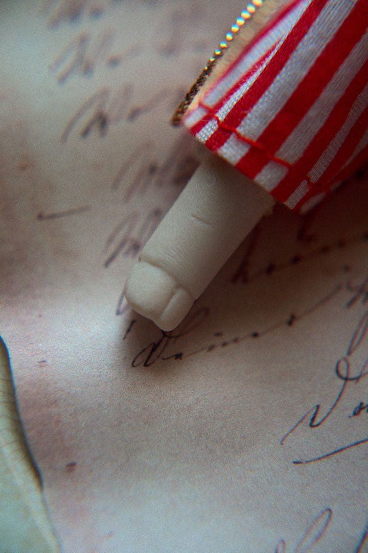 ヴィンテージ チャイナヘッドドール ぶた クリスマス オーナメント