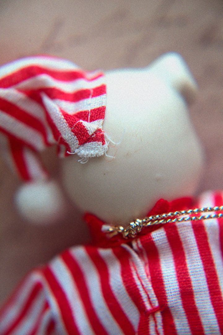 ヴィンテージ チャイナヘッドドール ぶた クリスマス オーナメント