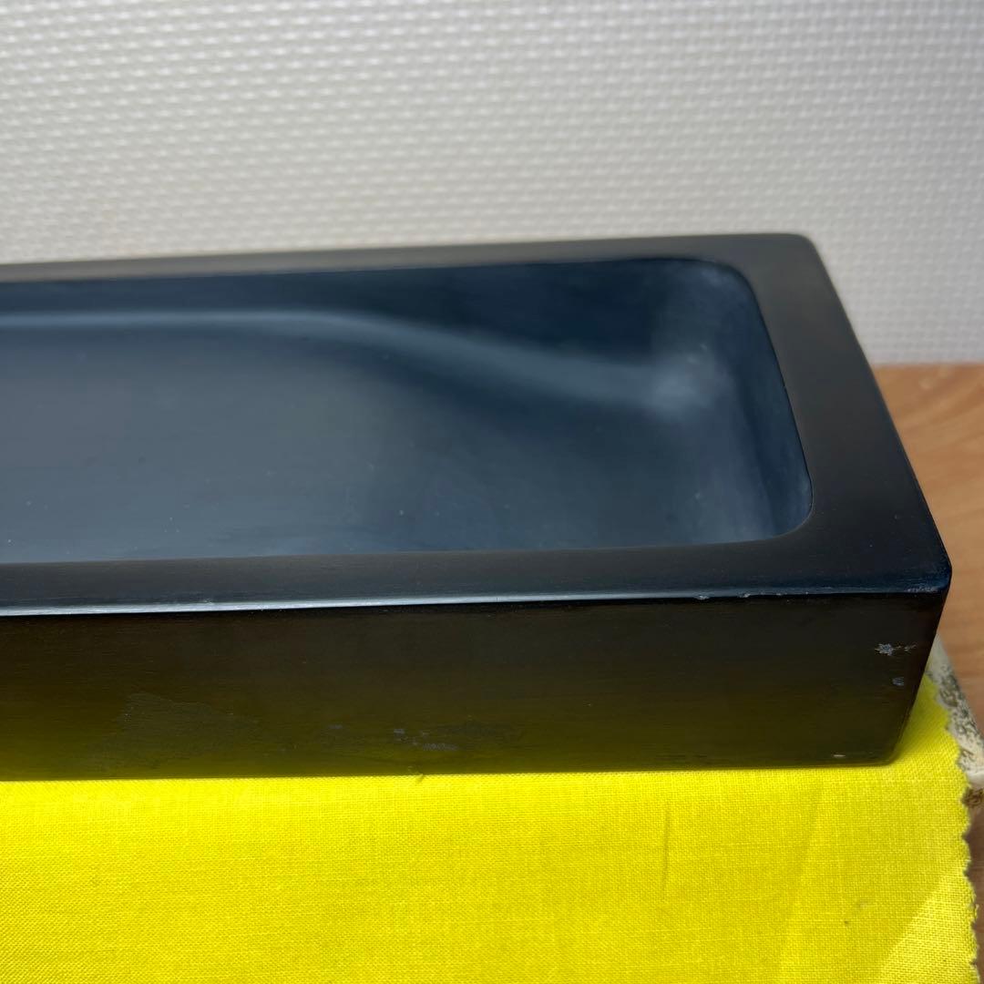 ⭕️雄勝硯　伝統工芸士　杉山唐龍斎　1.5kg超　22cm超　海が27mm