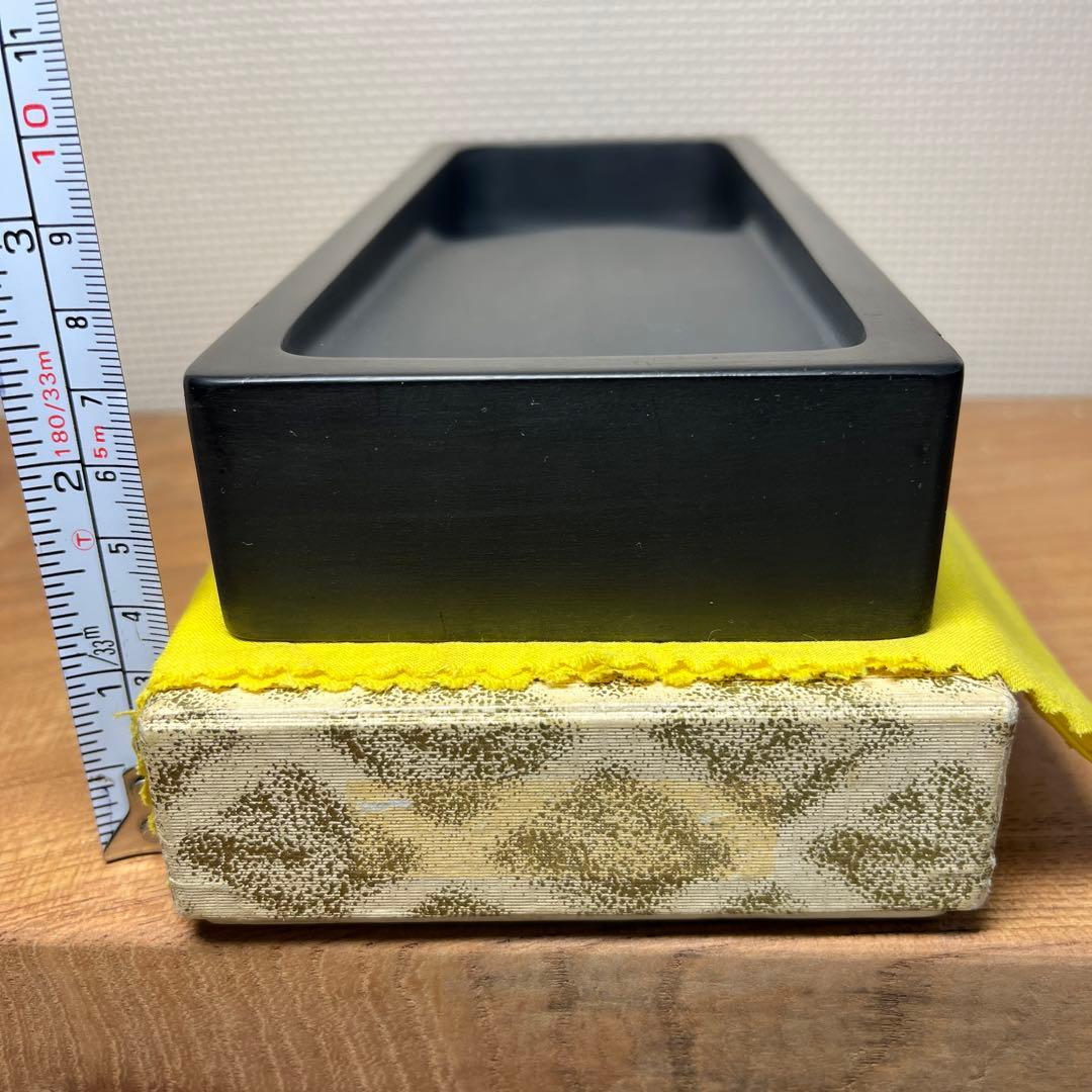 ⭕️雄勝硯　伝統工芸士　杉山唐龍斎　1.5kg超　22cm超　海が27mm