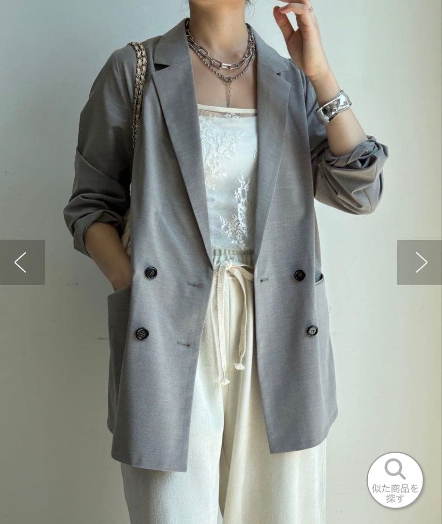 DOU DOU スカラレースキャミ　ホワイト　Freeサイズ