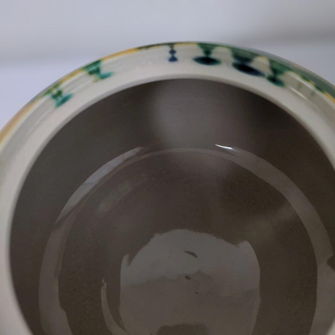 【超美品】五代 中村秋塘 作 九谷焼「三彩」 水差　茶道具