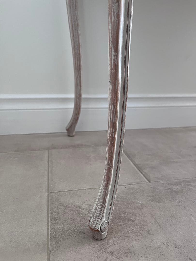 【ドレッサーにぴったり】ガラス天板引き出し付き、優雅なコンソールテーブル