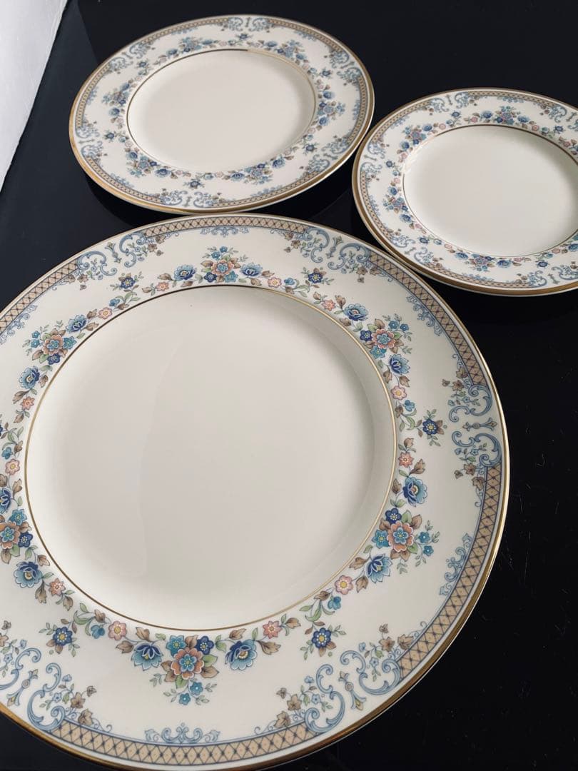 新品◆ロイヤルドルトン ハイランドバレー 英国製 大皿 中皿 小皿 各2客セット