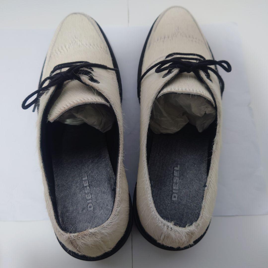 【美品】DIESEL ディーゼル ラバーソール レースアップシューズ ハラコ