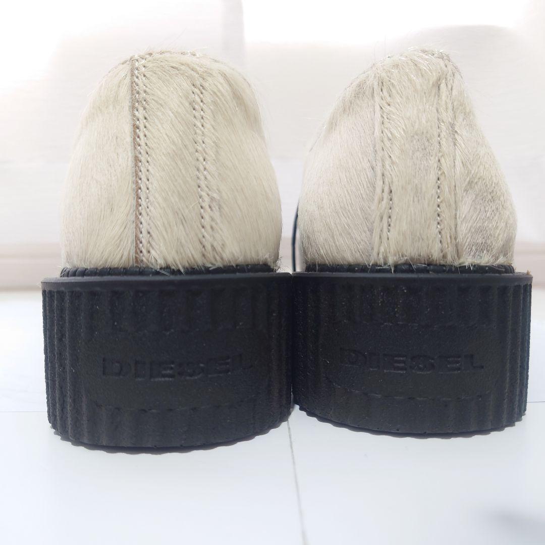 【美品】DIESEL ディーゼル ラバーソール レースアップシューズ ハラコ