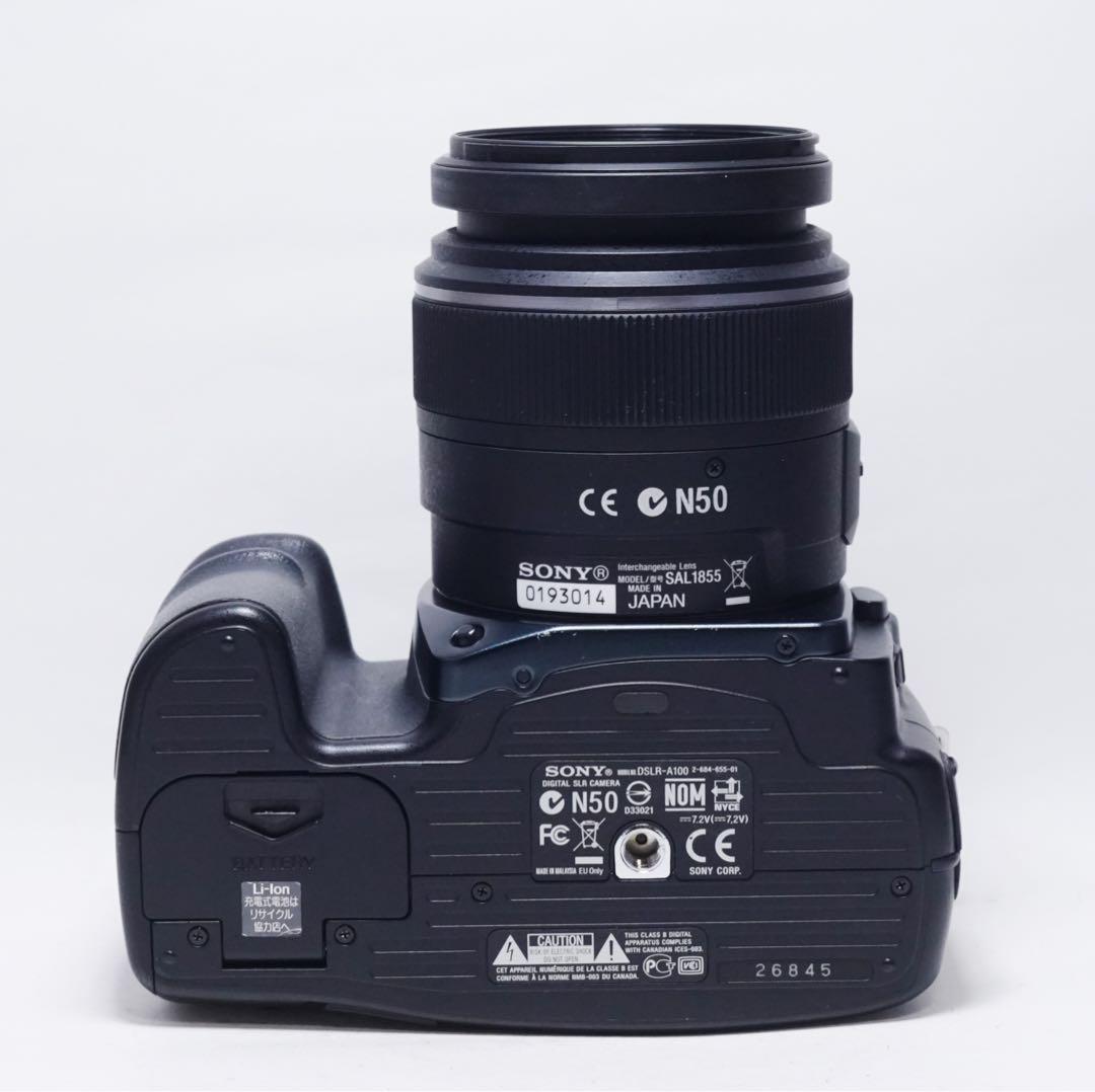 動作確認済 美品 SONY DSLR-A100 α100 18-55mm レンズ