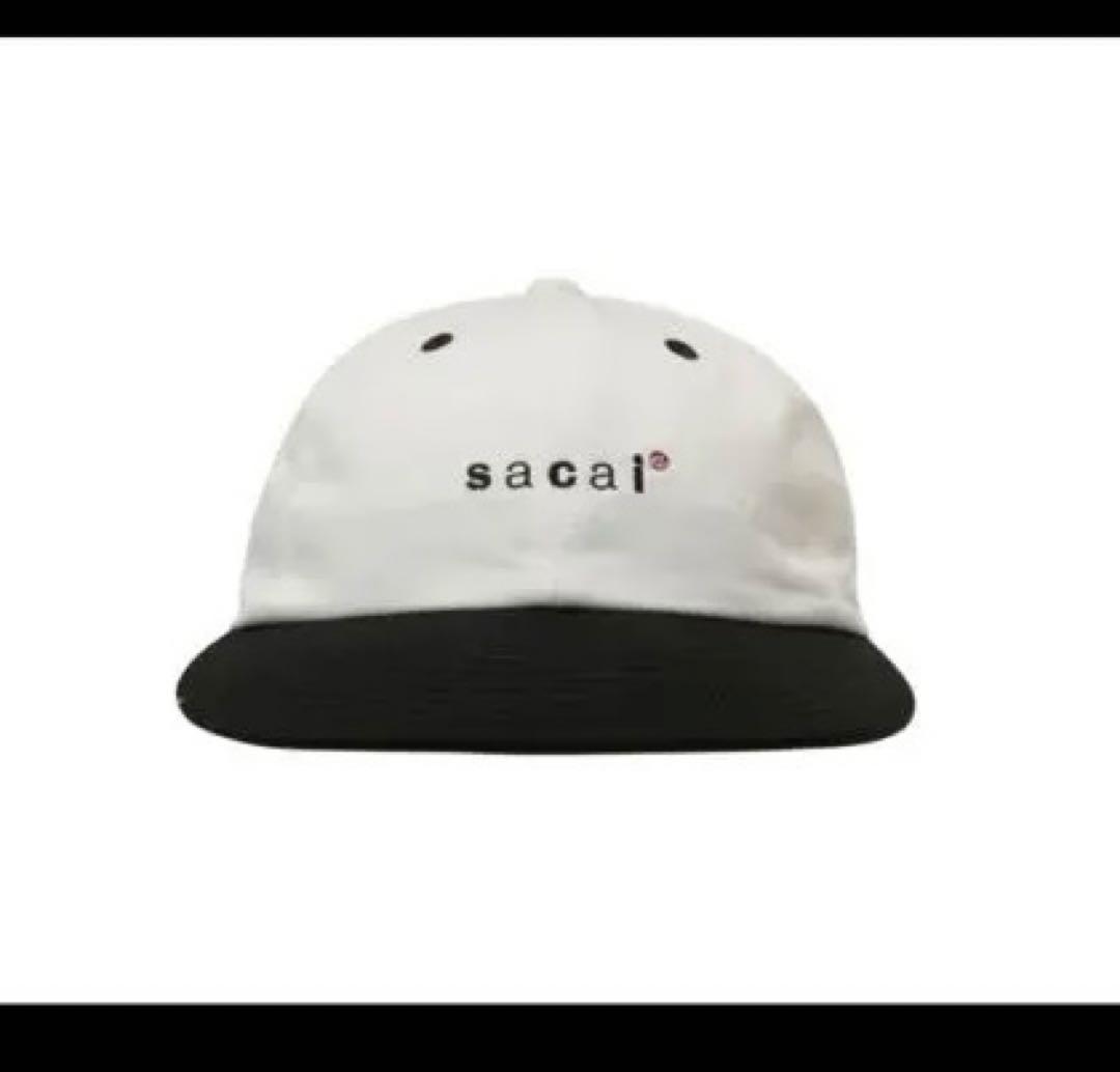 sacai x WTAPS ベースボールキャップ ホワイト/ブラック